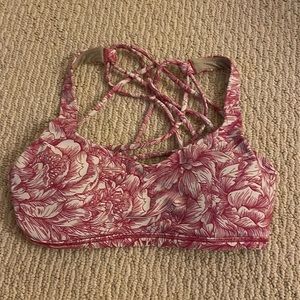 Lululemon Free to be Sports Bra Pink Floral Pattern